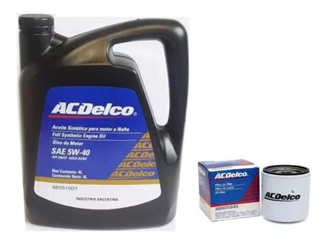 Kit Filtro Aceite Corsa Classic Y W Sintetico Acdelco