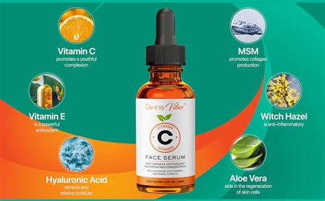 100 Pure Vitamin C Serum For Face Anti Aging Face Serum With Hyaluronic Acid