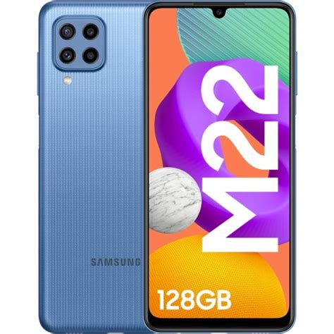 Samsung Galaxy M22, 128GB, 4GB RAM, Dual SIM, Blue