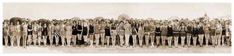 1925 Bathing Beauty Pageant At Huntington Beach Ca Panoramic Photo