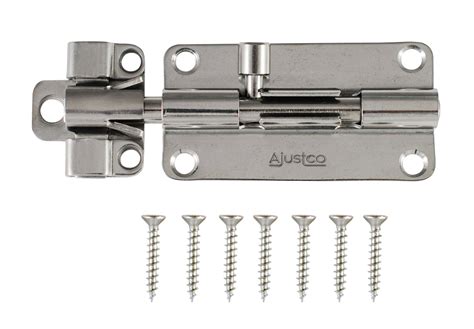 Ajustlock 4 Inch Stainless Steel Barrel Bolt Lock