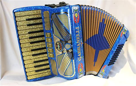 5777 Golden Sapphire Gabbanelli M265 Piano Accordion LMM 26 Reverb