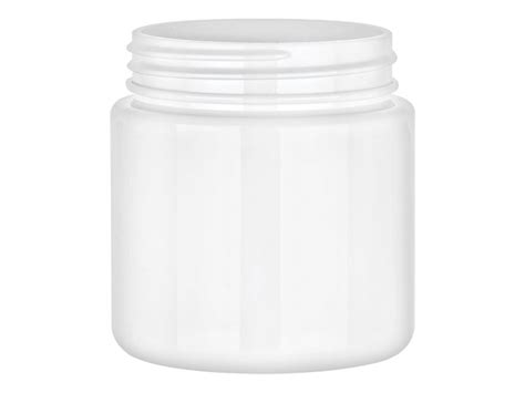 6 Oz White Plastic Jars