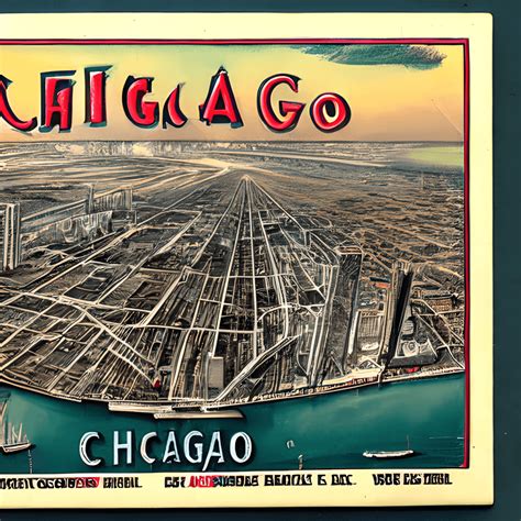 Vintage Chicago Postcard Graphic · Creative Fabrica