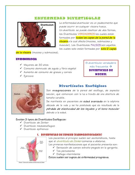 SOLUTION Enfermedad Diverticular Studypool