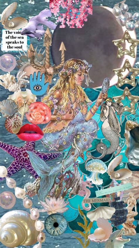 Shuffles Mermaid Wallpapers Collage Art Projects Iphone Wallpaper