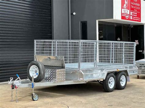 X Trailer Galvanised Box Trailer Tandem With Cage Kg Atm