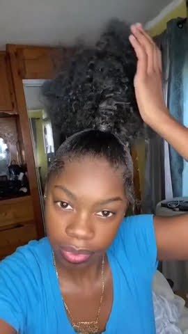 Hair Tutorial Sleek High Curly Ponytail On Natural Hairft Elfin Hair