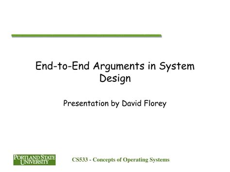 PPT End To End Arguments In System Design PowerPoint Presentation