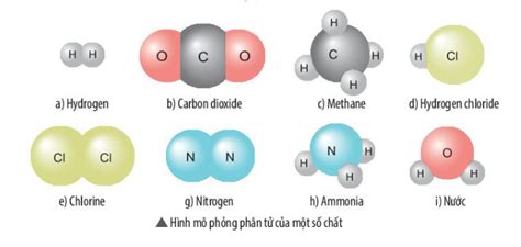 Quan sát hình mô phỏng các phân tử sau cho biết chất nào là đơn chất