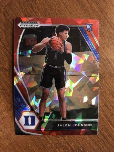 Jalen Johnson Prizm Draft Picks Red Cracked Ice Rookie Atlanta