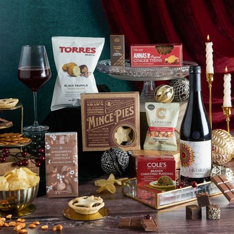 Red Wine & Festive Treats Hamper | Vegan | hampers.com | hampers.com