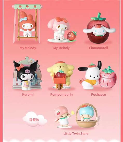 Sanrio Miniso Strawberry Farm Blind Box Figures Jellykawaii