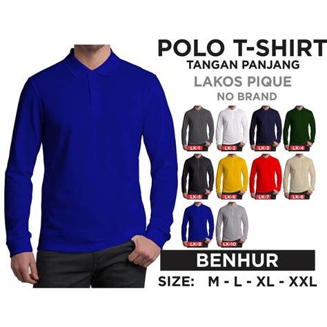 Jual Liso Wear Kaos Kerah Pria Polo Shirt Panjang Kaos Seragam