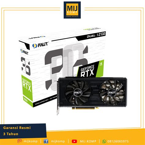 VGA Palit GeForce RTX 3060 Dual 12G GDDR6 - MIJ KOMP