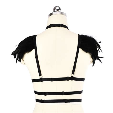 Fetish Body Harness Wear Cage Bra Women Sexy Bondage Lingerie Handmade Cupless Body Harness Goth