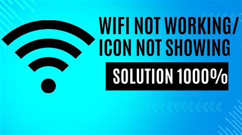 How To Solve Wifi Icon Missing Or Not Working On Window Wifi