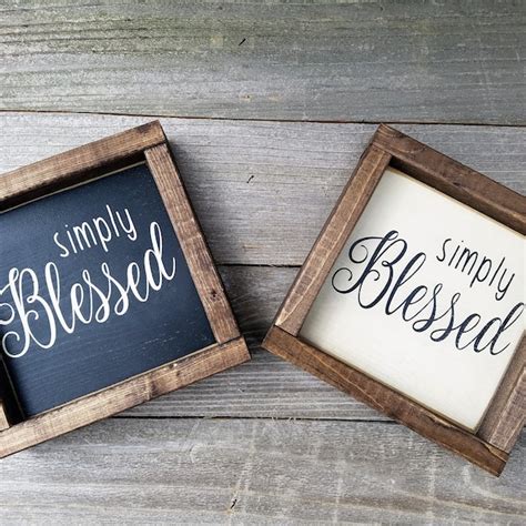 Simply Blessed Wood Sign Etsy