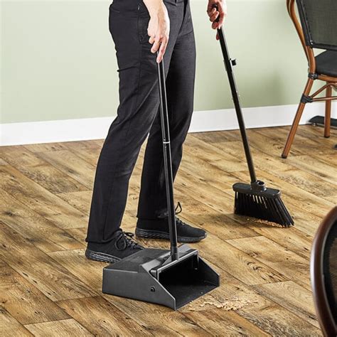 Carlisle 36142003 12 Black Lobby Dustpan With Two Piece Handle