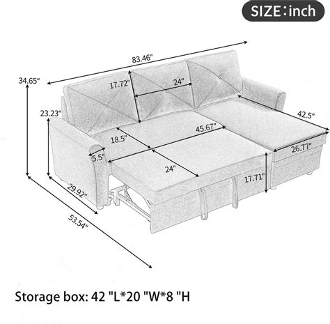 Sof Modular Reversible Sof Esquinero De Asientos En Forma De L Con