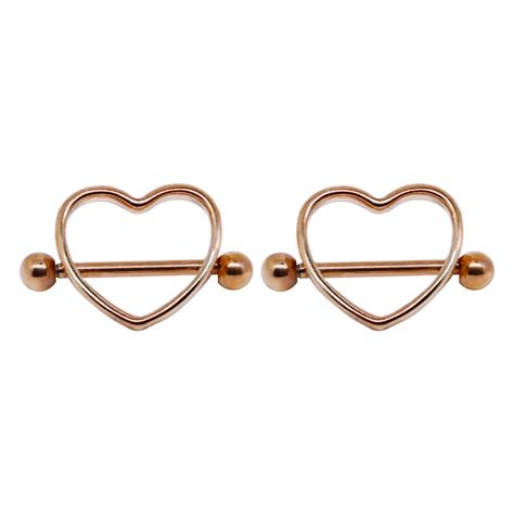 Customized High Quality Chain Heart Shaped Sexy Girl Non Piercing Stainless Steel Nipple Ring