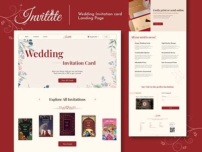 Wedding Invitation Landing Page designs, themes, templates and ...