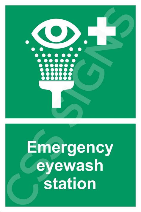 Printable Emergency Shower And Eye Wash Up Arrow Sign Off