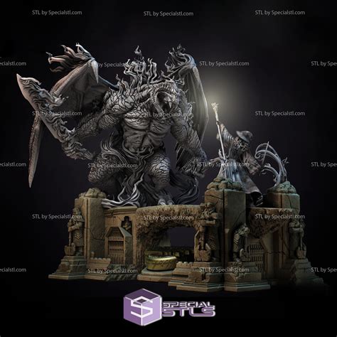 Gandalf and Balrog 3D Model Diorama | SpecialSTL