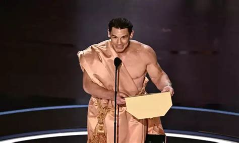 Oscars John Cena Appears Nude On Stage