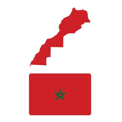 Premium Vector | Morocco map flag