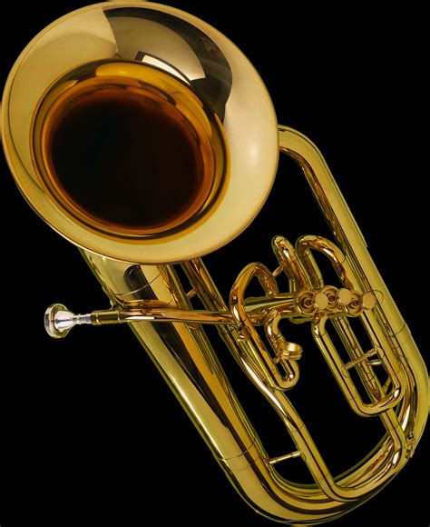 Download Golden Trombone Isolatedon Black