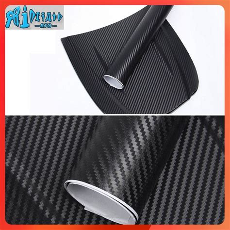 RTO 12 X 50 3D Carbon Fiber Vinyl Car Wrap Sheet Roll Film Sticker