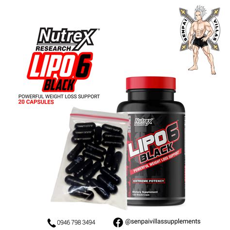 NUTREX LIPO 6 BLACK EXTREME POTENCY 20 CAPSULES Lazada PH