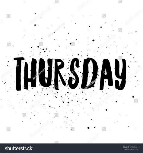 Thursday Black White Poster Stock Illustration 1813549621 | Shutterstock