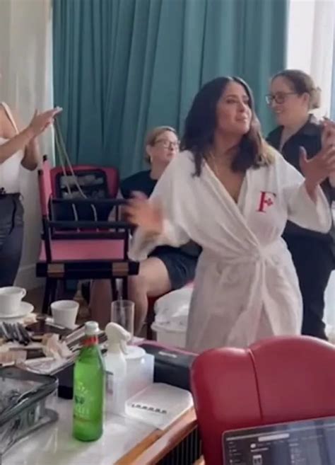 Salma Hayek Flashes Fans In Major Wardrobe Malfunction While Dancing In