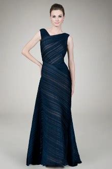 Tadashi Shoji Pleated Chiffon Gown In Navy Nede Gorgeous Gowns