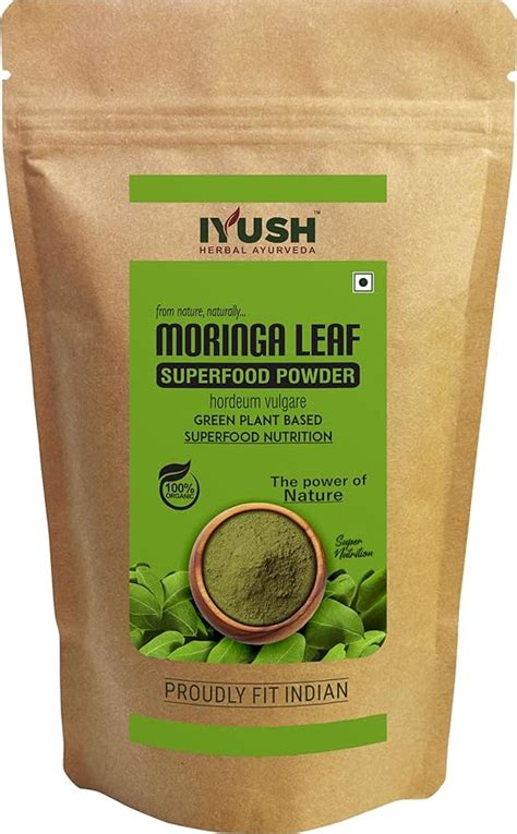 Iyush Herbal Ayurveda Moringa Leaf Powder Gm Amazon In Beauty