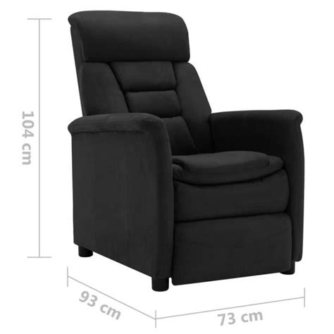 Men Fauteuil Inclinable Noir Similicuir Daim Cdiscount Maison