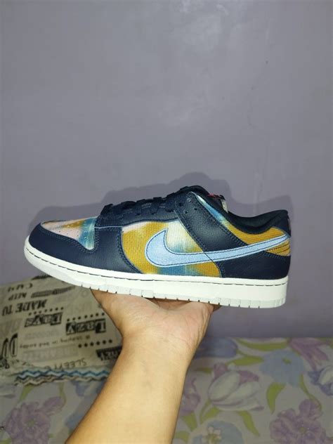 Nike Dunk Low Obsidian Graffiti Men S Fashion Footwear Sneakers On