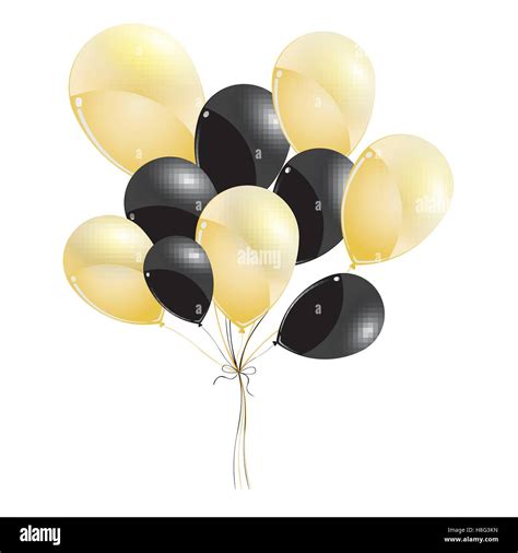 balloons, gold balloons, black balloons, birthday, celebration ...