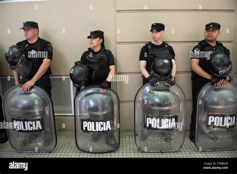 Buenos Aires Argentina Novembre Gli Agenti Di Polizia Si