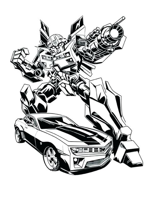 Bumblebee Transformer Coloring Page At Free