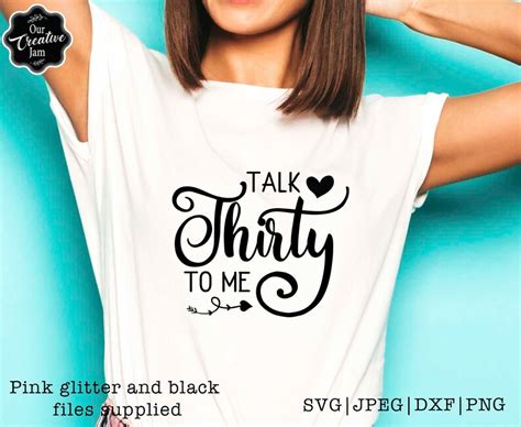 Talk Thirty To Me Svg Th Birthday Svg For Women Th Etsy