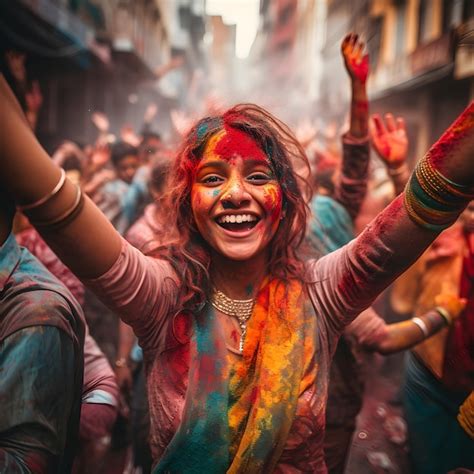 Premium Photo Happy Holi Festival In India With Holi Powders