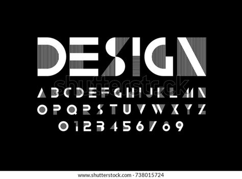 Vector Modern Abstract Font Alphabet Stock Vector Royalty Free 738015724 Shutterstock