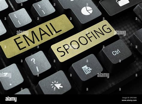 Affichage conceptuel Email Spoofing Business Approach sécurise l accès