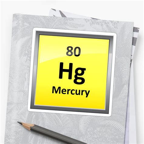 "Mercury Periodic Table Element Symbol" Sticker by sciencenotes | Redbubble