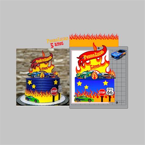 Arquivo De Corte Topo De Bolo Hot Wheels Fonte Elo