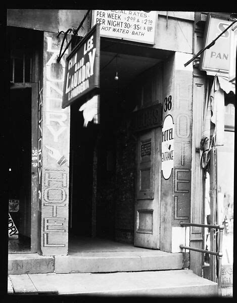 Walker Evans Flophouse Entrance On The Bowery New York City The