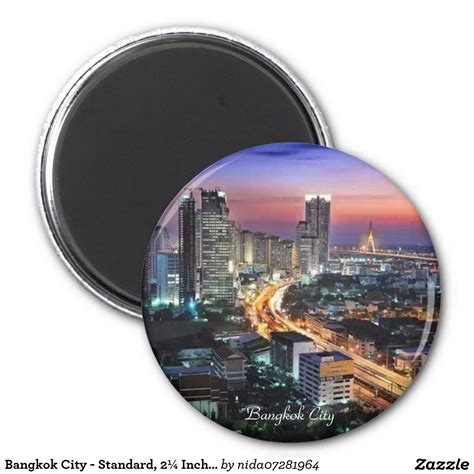 Bangkok City Standard 2 Inch Round Magnet Custom Magnets Make